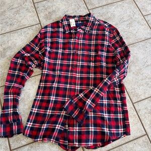 Aeropostal red, white and blue flannel